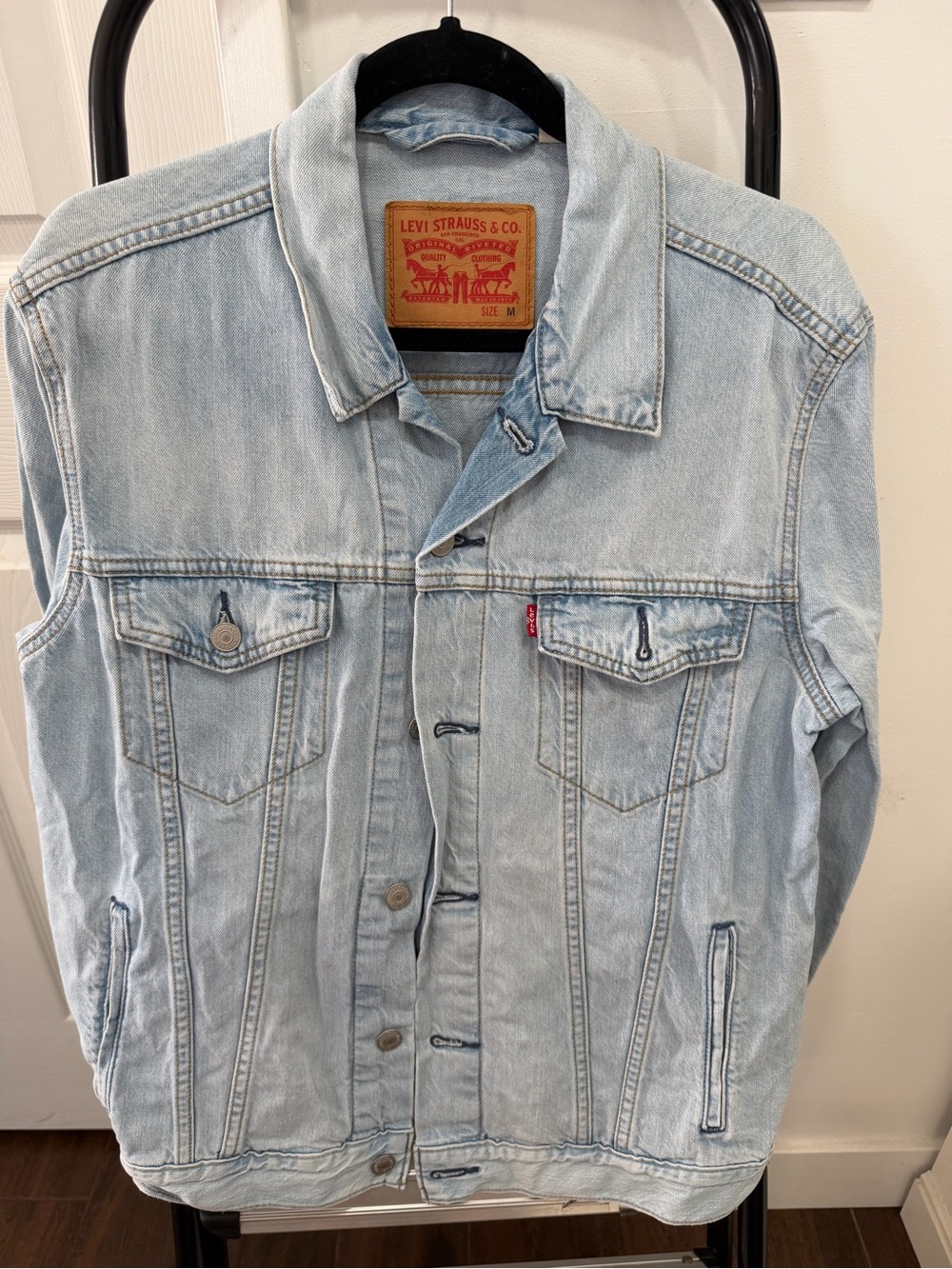 Levi's Light Wash Denim Jacket in Pale Blue